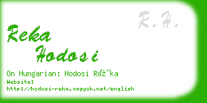 reka hodosi business card